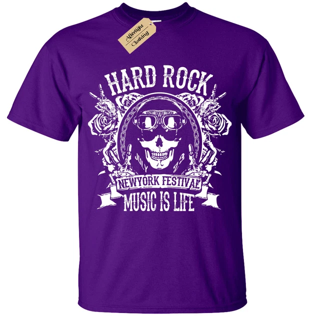 Music is Life T-Shirt Mens Band Grunge Rock Festival Cool Distressed Punk Rocker