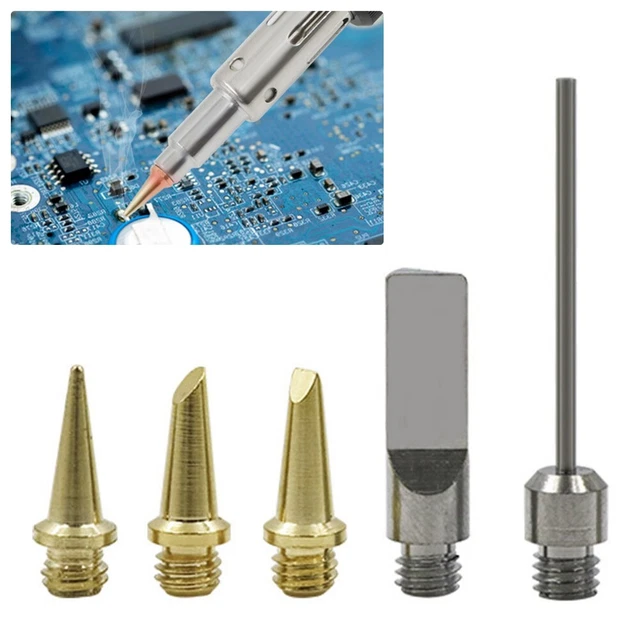 Lot De 12 Pointes De Fer à Souder 900M-T Pour Stations 936/937/938 - Cuivre, Neuves, Couleur Argent