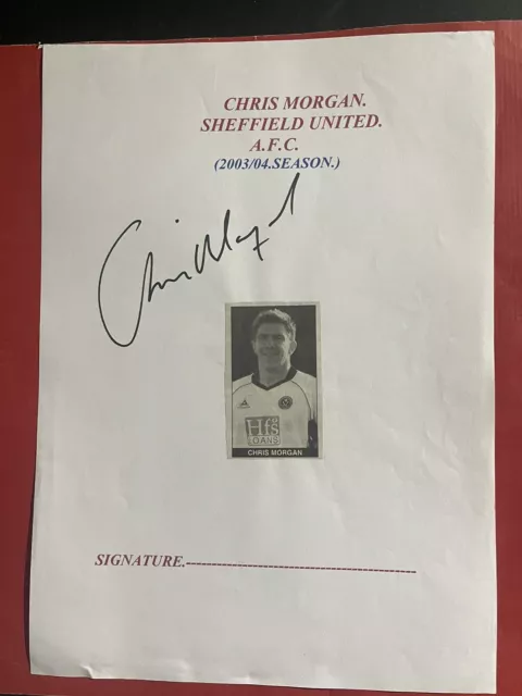 Chris Morgan - Sheffield Utd Fc signiertes Bild