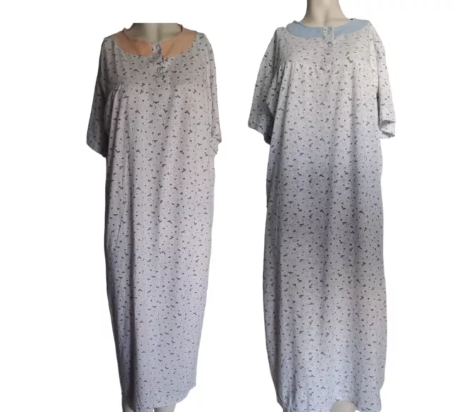 Pyjama en robe manche longue 100 % coton lot de 2 pyjamas taille L