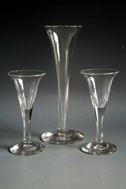 Three Antique Georgian Glasses - Circa 1800 - 1820