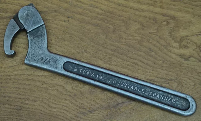 Williams 474 Adjustable Spanner Wrench 2" to 4-3/4" READ!