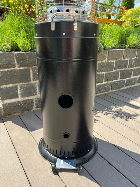 Heizpilz Heizstrahler Standheizer Terrassenheizer H1209B  schwarz lackiert GAS 5