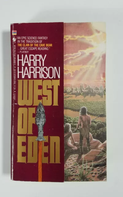 Libro de bolsillo Bantam 1985 West of Eden de Harry Harrison