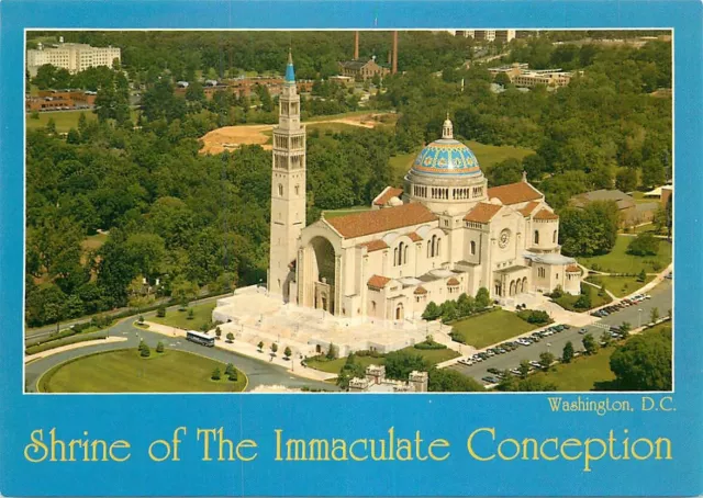 Postcard Aerial View National Shrine of the Immaculate Conception Washington DC