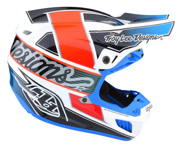 Troy Lee Designs Tld Se5 Composite Motocross Helmet - Team Orange Blue 3