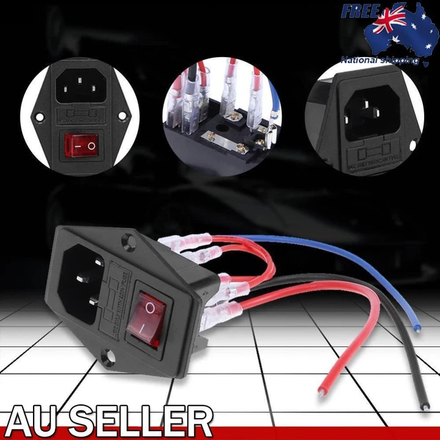 10A 220V/110V Power Supply Switch DIY Accessory Inlet Module Plug for 3D Printer