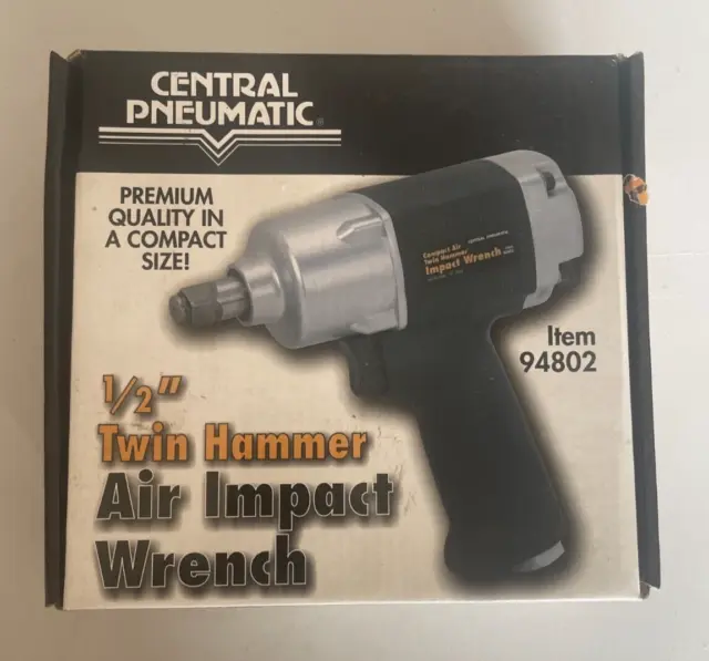 1/2 in. Air Impact Wrench Twin Hammer #94802 Reversible Central Pneumatic