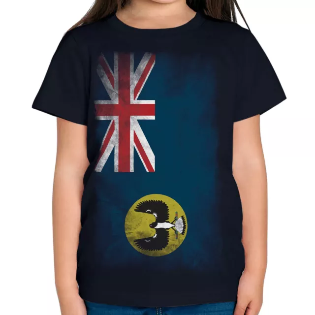 South Australia Faded Flag Kids T-Shirt Tee Top Australian Shirt Jersey Gift