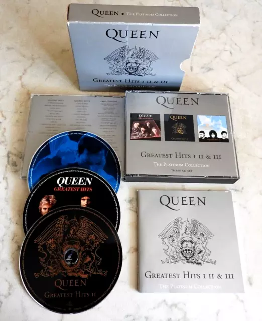 Queen Greatest Hits I Ii & Iii The Platinum Collection 3Cd Box Set 2000 Emi Uden