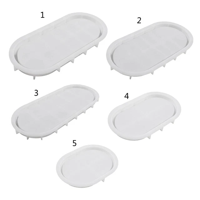 Oval Plate Coaster Silicone Mold DIY Epoxy Resin Molds Storage Tray Home Decor