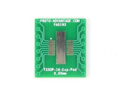 Qty 2 Proto-Advantage PA0193 TSSOP-16-Exp-Pad to DIP-16 SMT Adapter 0.65 mm P...