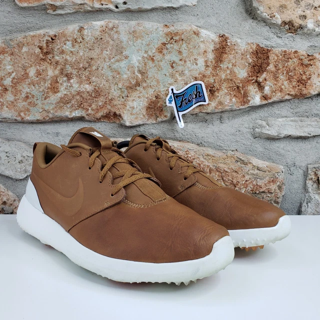 NEW NIKE ROSHE G Premium Spikeless Golf Shoes Leather Brown AA1838 200 Mens Sz 9 53.99 PicClick