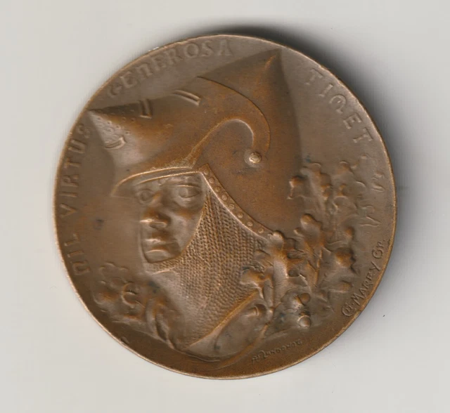 Médaille Française 1911 - Exercice Militaire PRO PATRIA FORCE COURAGE - Bronze