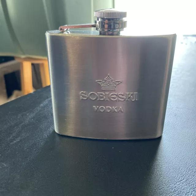 SOBIESKI Vodka 5oz Stainless Steel Flask