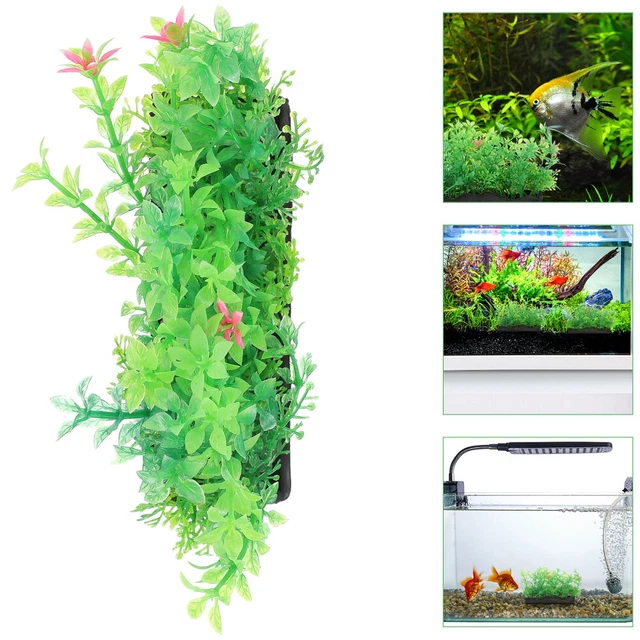 3 piezas tanque de peces planta acuática falsa paisaje submarino paisaje acuático