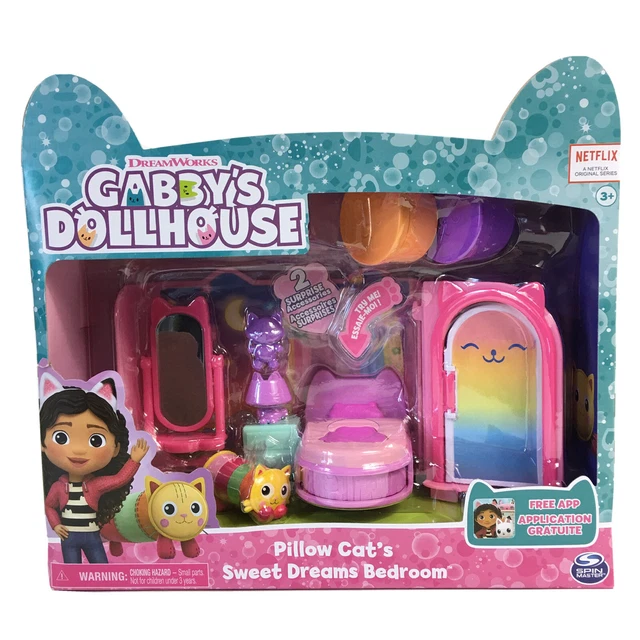 GABBY’S DOLLHOUSE PILLOW Cat Sweet Dreams Bedroom Furniture 10 Piece