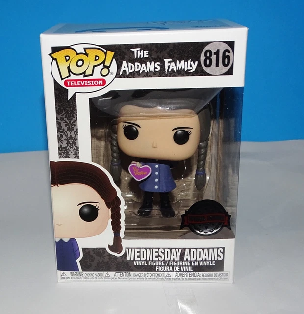 FUNKO POP! TV THE ADDAMS FAMILY #816 WEDNESDAY ADDAMS VALENTINE +P/prot