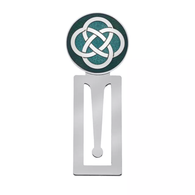 Green Celtic Knot Bookmark Luxury Silver Plated Brand New and Boxed