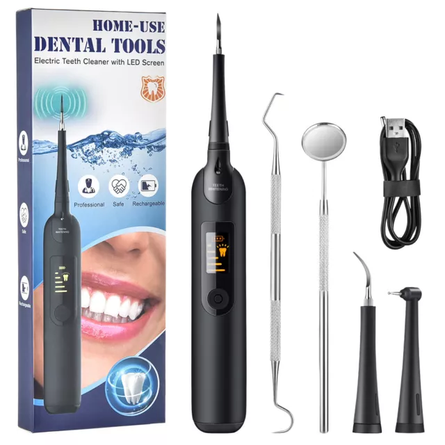 USB Ultrasonic Electric Tooth Cleaner Dental Scaler Teeth Tartar Plaque Remover