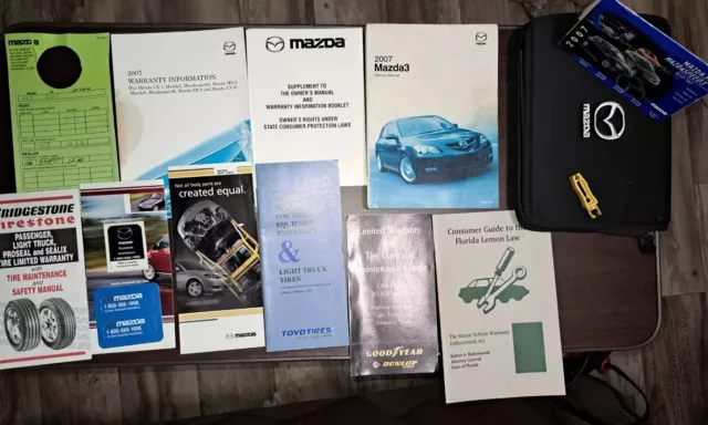 2007 Mazda3 Owners Manual Complete Set!  Look At Pics!  FREE SHIPPING!