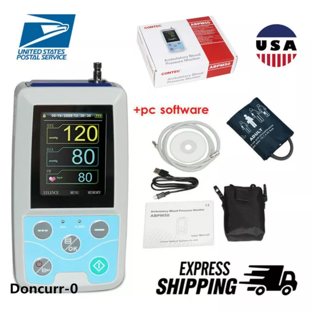 CONTEC ABPM50 Ambulatory Blood Pressure Monitor 24 hours recorder NIBP+Software