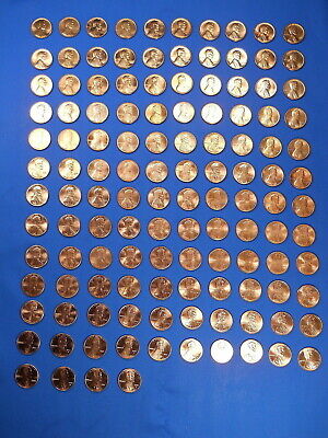 1953-2022 Lincoln Cent Penny Set Complete 153 Coin Collection BU Wheat Shield