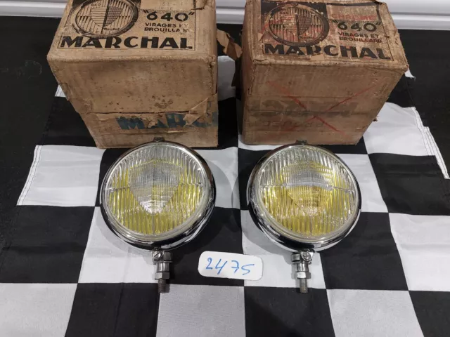 NOS Anti brouillard MARCHAL 640 - fog lamps FERRARI 250 - PORSCHE 356 - MASERATI