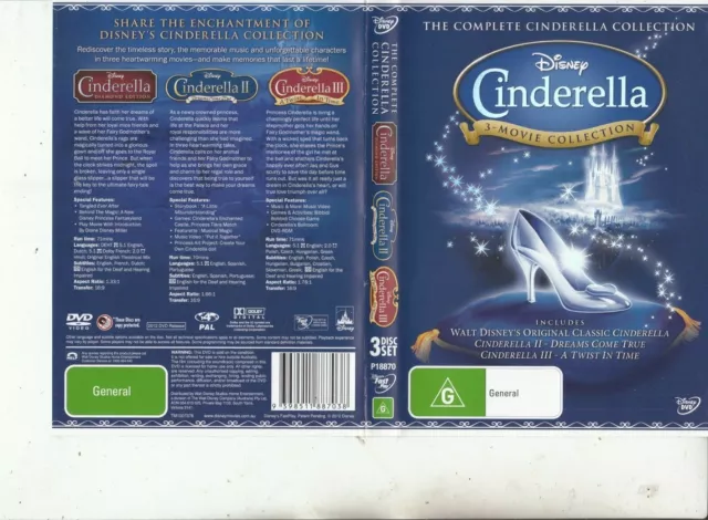 Walt Disney-Cinderella 3 Movie Collection-Movie WD-C-Movie WD-C-3 DVD