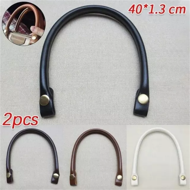 1pair Leather Bag Handles Replacement Shoulder Bag Handbag Tote Bag Strap Handle