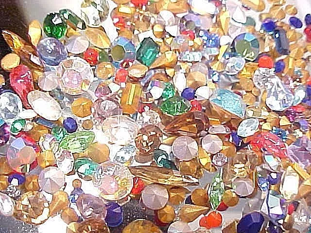 130 Swarovski Crystal Vtg Loose Rhinestones Huge Lot Austria Repair Jewelry Nos