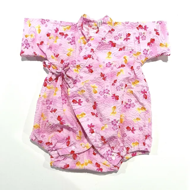 Baby Toddler Girls' Jinbei Kimono Yukata Style Onsie Japanese 80cm