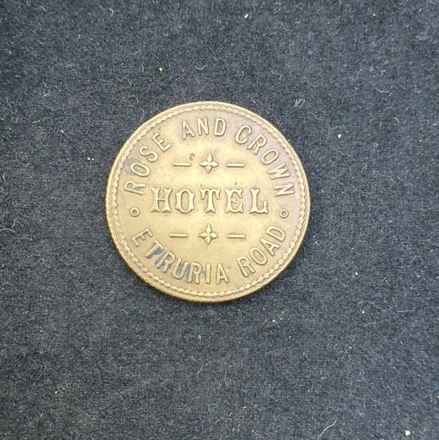 ROSE & CROWN Hotel. Vintage pub Token. Stoke-on-Trent. Good Condition ...