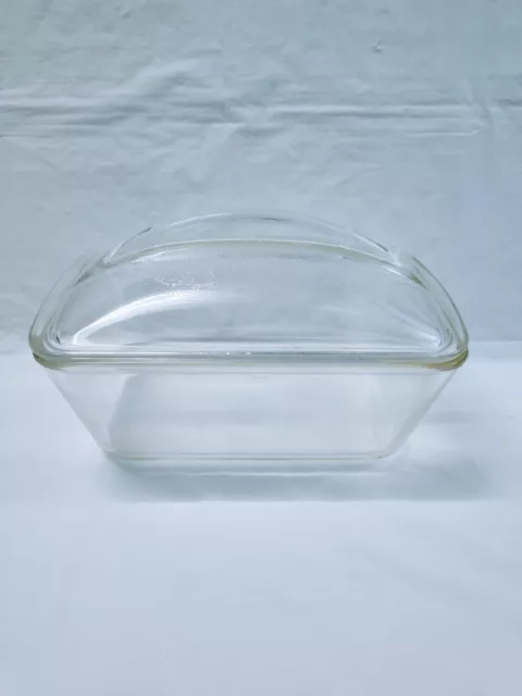 Vintage Westinghouse Clear Glass Loaf Pan Refrigerator Dish with Lid