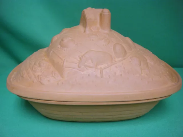 NEVER USED Vtg 1984 GALLERY ORIGINALS Avon Terra Cotta Clay ROASTER Baking Dish