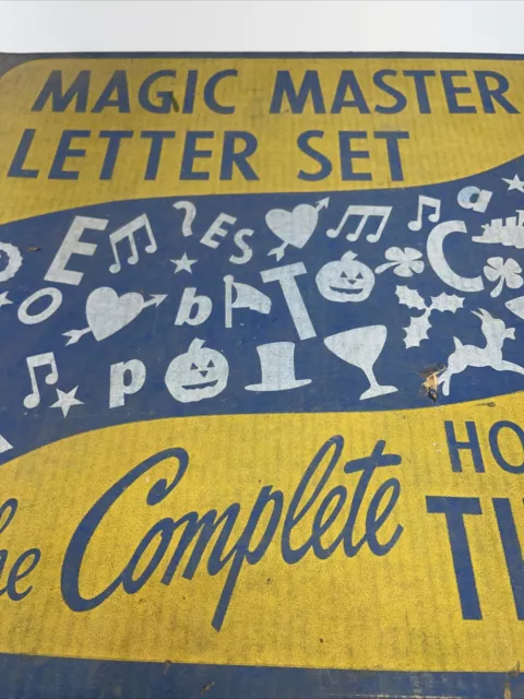 Vintage Home Movie Title Board 1950 Magic Master Letter Set 3