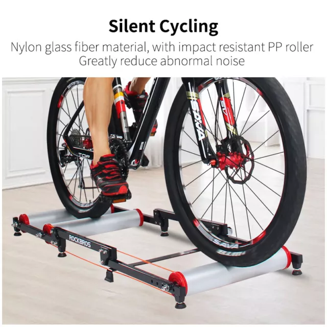 RockBros Bicycle Training Rollers Exercise Indoor Folding Trainer MTB Road Bike 3