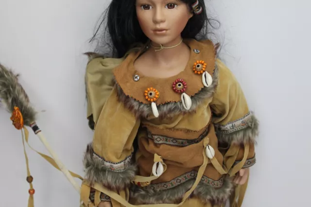Heritage Signature Collection Chilaili Native American Porcelain Doll #10491 3