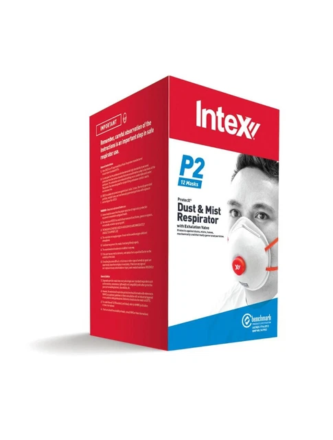 Intex P2 Valved Ppe Mask Box Of 12