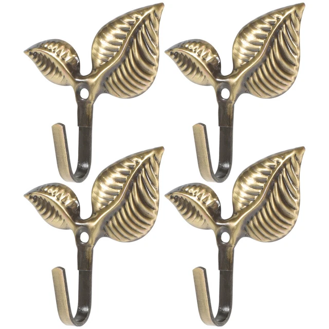 Crochets Muraux Vintage En Fer Forgé - Lot De 4 Patères Solides Pour Accrocher Manteaux, Clés, Serviettes