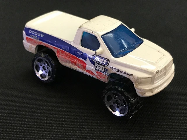Hot Wheels White Dodge Power Wagon #114 – With Race & Win Online Card