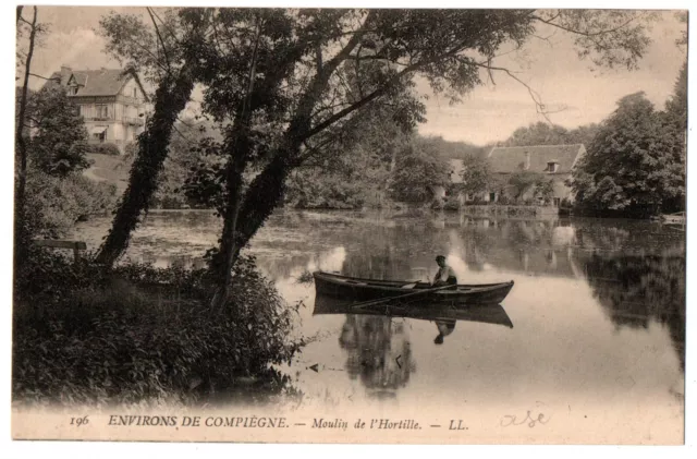 CPA 60 - Environs de COMPIEGNE (Oise) - 196. Moulin de l'Hortille - LL (barque)