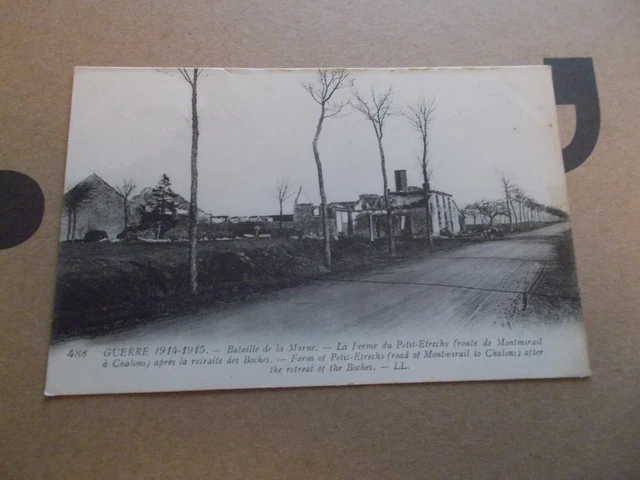 Cpa 51 Guerre 1914 1915 Bataille De La Marne La Ferme Du Petit Etrechy
