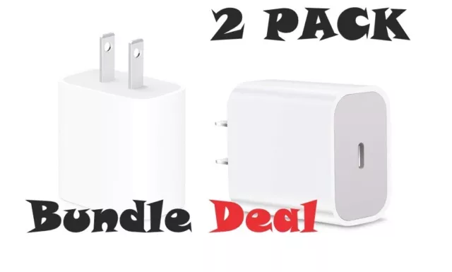 2 Pack 20w Type USB-C Fast Wall Charger For Apple iPhone 14 13 12 11 Pro Max