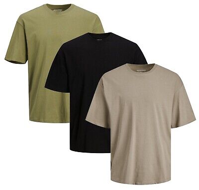 T-shirt oversize da uomo Jack & Jones Crew collo sciolto Boxy vestibilità semplice S-XL