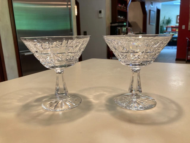 2  Waterford  Kylemore 4 3/4" Champagne/Sherbet Glasses...Signed...Ireland