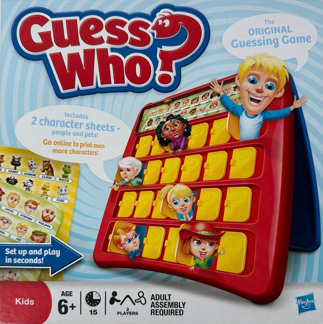 GUESS WHO? BOARD Game The Original Guessing Game by Hasbro 2009 - (6 ...