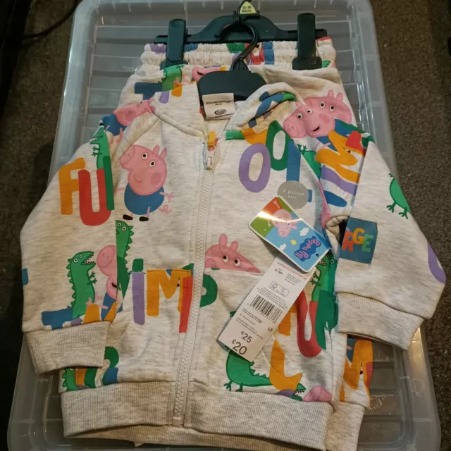 Peppa Pig  GEORGE  2 piece Tracksuit with. Hood , Age 12 to 18months