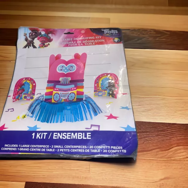 Trolls World Tour Table Decorating Kit Dreamworks 23 Piece Birthday  NEW