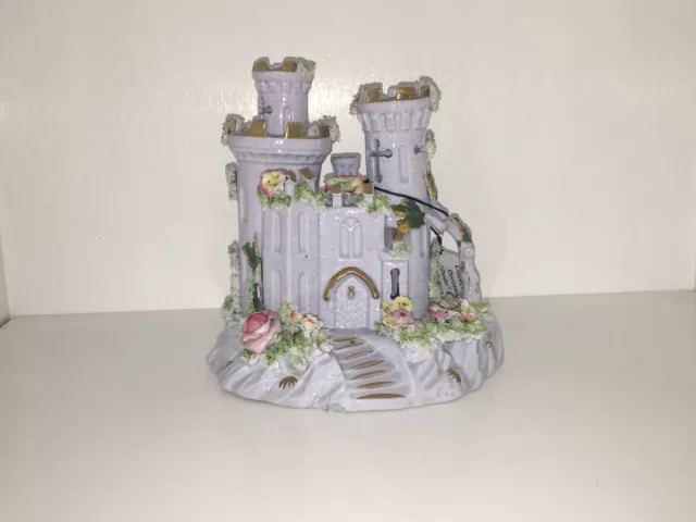 LC4 Antique Staffordshire Lilac Pastille Burner Huge Castle Rare 1835 2 Turrets